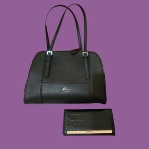 Guess Black Women's Handbag and Wallet Set